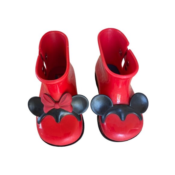 Toddler 7 Mini Melissa + Disney Minnie and MIckey Mouse Rain Boots - Picture 1 of 11